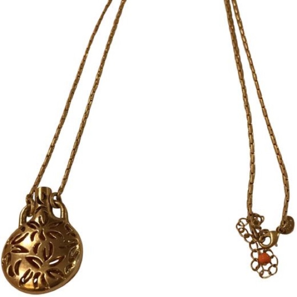 Lia Sophia Necklace Gold Orange